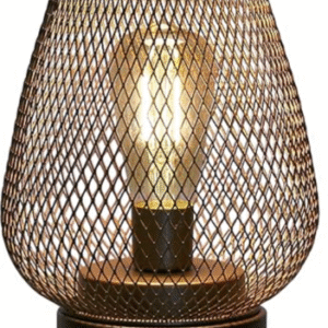 Metal Cage Cordless Table Lamp - 6.7"