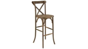 Cross Back Barstool - Walnut