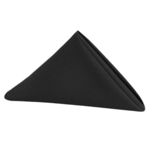 Linen Napkin - Black Poly