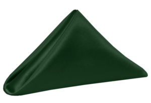 Linen Napkin - Hunter Green Satin