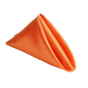 Linen Napkin - Orange Satin