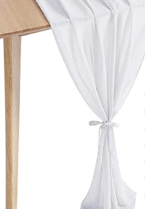 Table Runner - White Chiffon